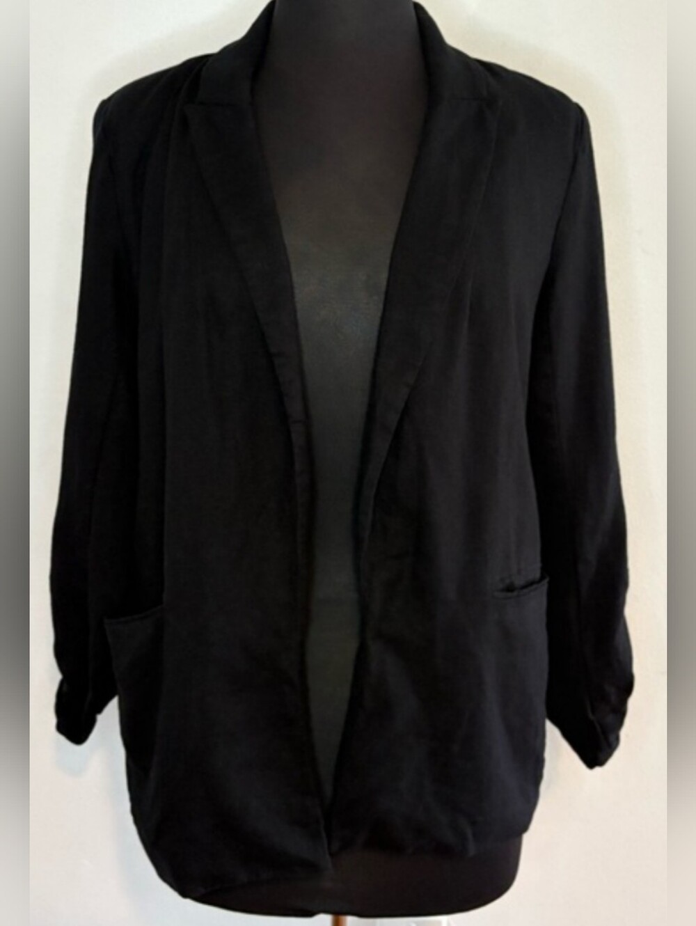 Simply Vera Vera Wang Linen Black Blazer Size XL